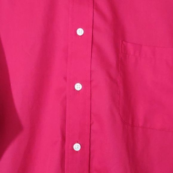 Chaps Classic Fit Twill Red Long Sleeve Button Down Shirt Sz 16-16.5 36-37 - Picture 3 of 9